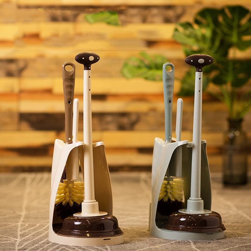 Toilet Bowl Brush with Holder Toilet Brush Holder Creative Two-in-one Toilet Cleaning Brush Household Floor Toilet Bowl Brush 360° No Dead end Toilet Brushs Set Bathroom Accessories ( Color : Brass )