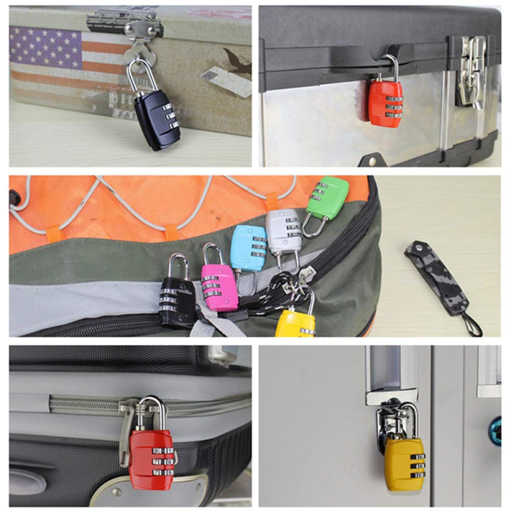 Lucchetti a combinazione， Lucchetti per valigie Lucchetto con password a 3 cifre, lucchetto a combinazione for bagagli da viaggio, piccolo lucchetto for cassetti, lucchetto elettronico(G,G)