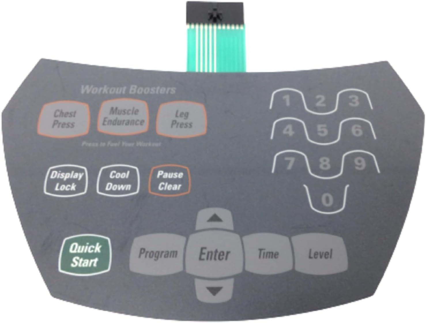 Octane Fitness Display Console Overlay Keypad P/N 102909-001 Replacement Membrane Control Panel for xR6000 Elliptical Console, Durable User Interface Button Overlay