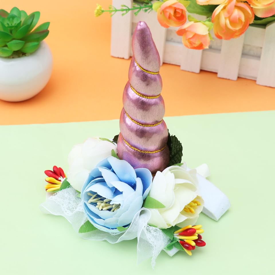 2 Piezas Sombrero Unicornio para Perros Pequeños miniatura 4