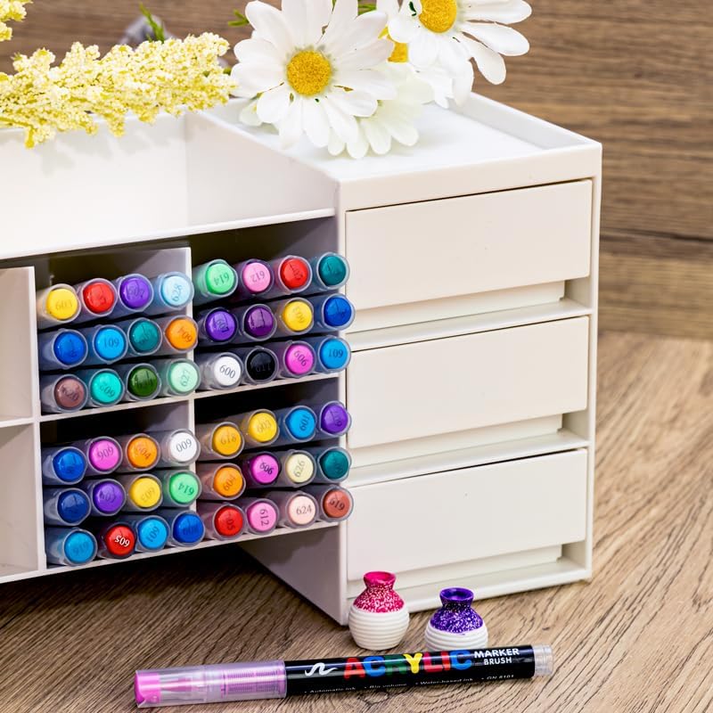 kander Acrylic Paint Markers with Handbag,288 Colors with Direct-Liquid Ink Control System, Professional-Grade Paint Pen for Rock Painting, Canvas, Glass, Plastic, Fabric & Creative Crafts - Image 6