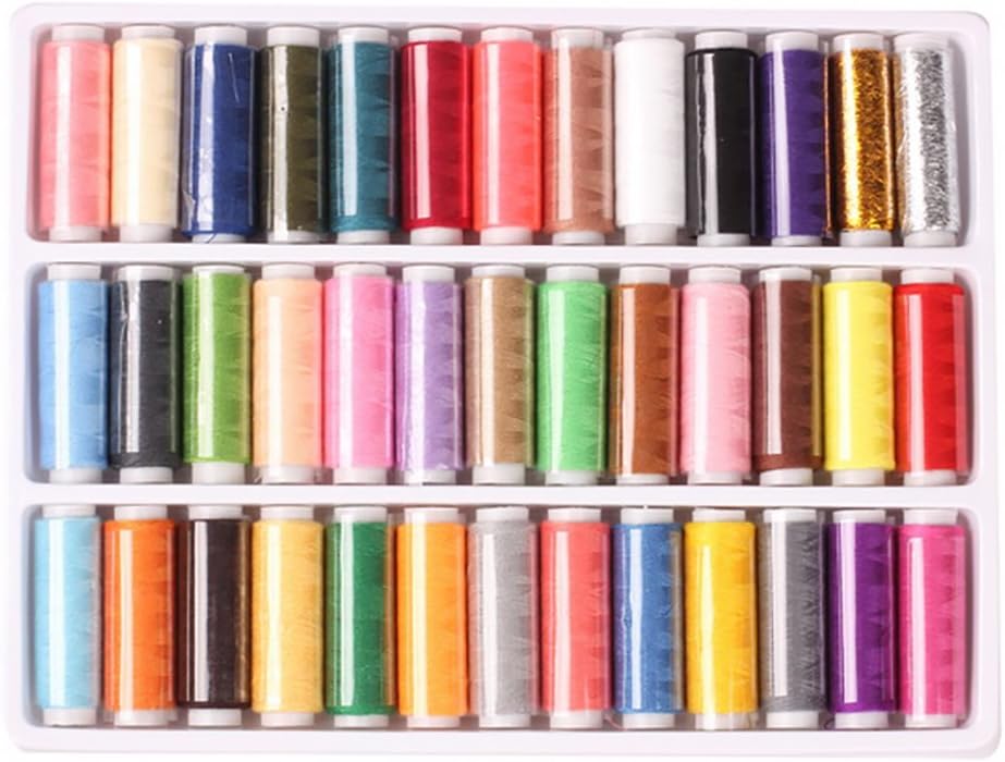39 Assorted Color 200 Yards Per Unit Polyester Sewing Thread Spool Set