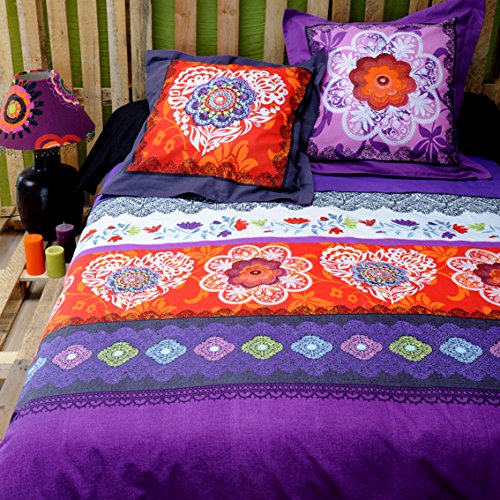 Housse de couette 140 cm Gitano avec sa taie d'oreiller assortie pour lit une place