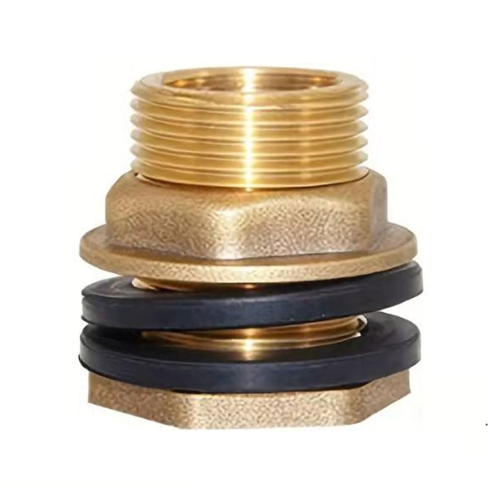 Brass Water Tanks Connector Brass Bulkhead Fitting Garden Hose Connectors Simple Installation for Garden Hose Resistant