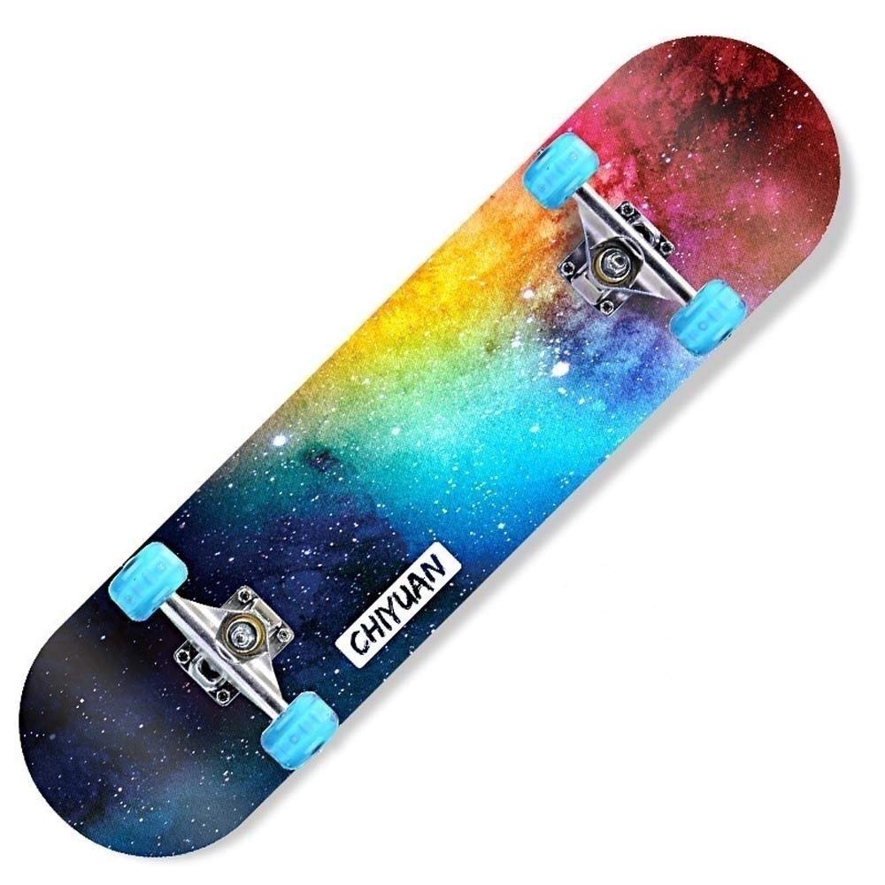 Monopatín Completo para Principiantes y Profesionales, 7 Capas de Madera de Arce Skateboard, Cruiser para Adultos y Niños