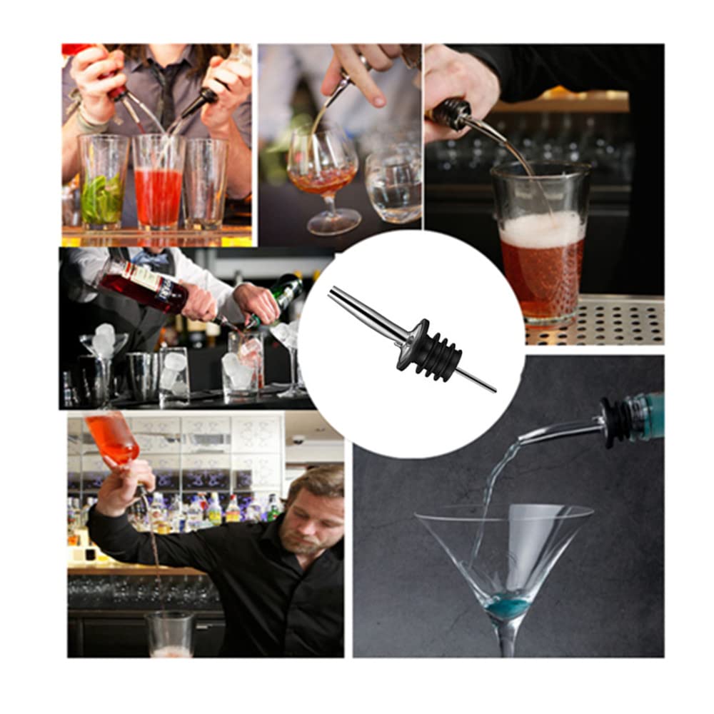 16 Pezzi Versatori In Acciaio Inox Beccuccio Conico Liquore Bottiglia Versatore per Cocktail, Liquore, Vino, Aceto Olio