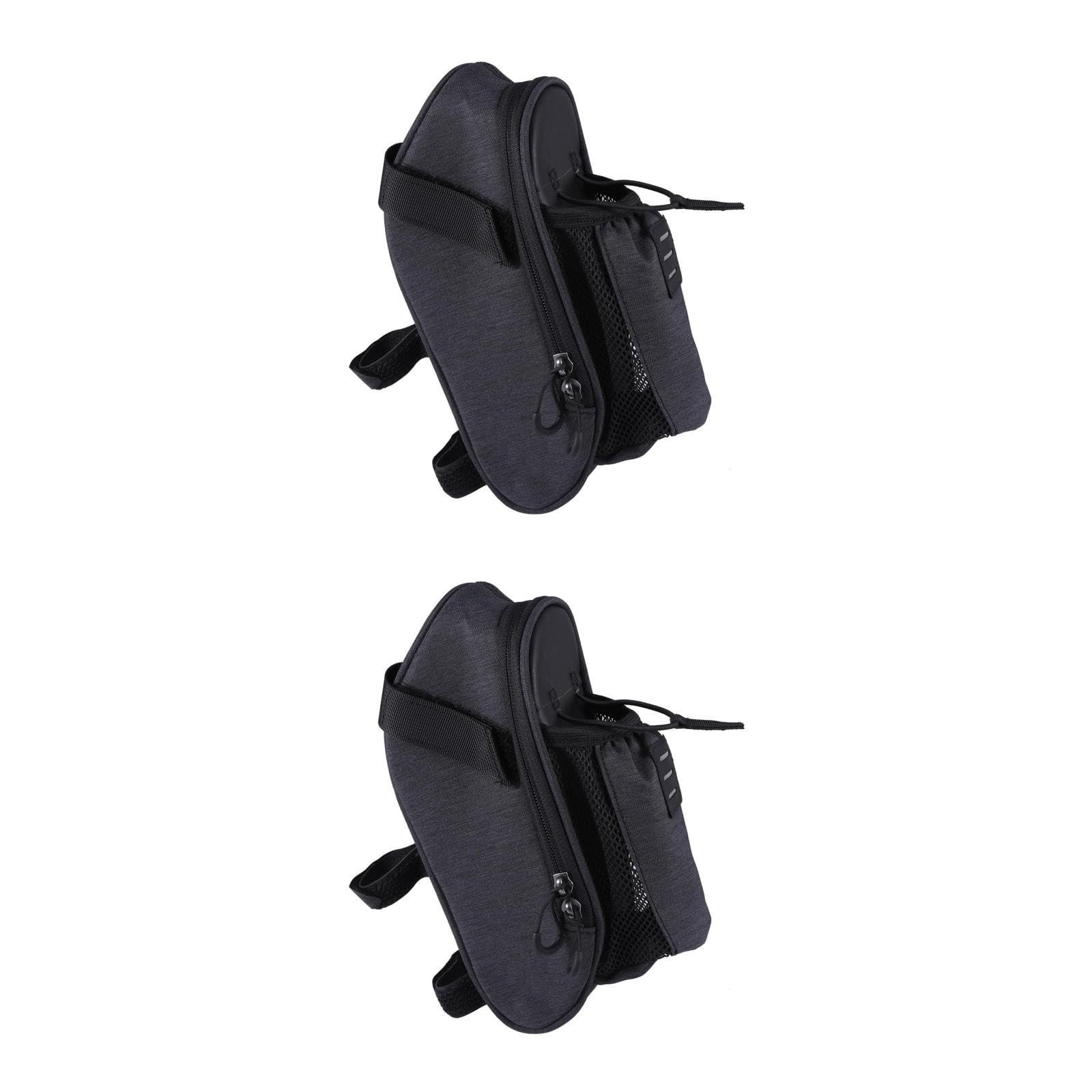 HEMOTON 2 Stück Fahrrad Hecktasche Packtaschen Für Fahrradheckträger Im Freien Groß Gepäckträgertasche Für Die Rückenlehne Zyklus Gestell Abdeckung Fahrrad-gepäcktasche Tragbar Schwarz