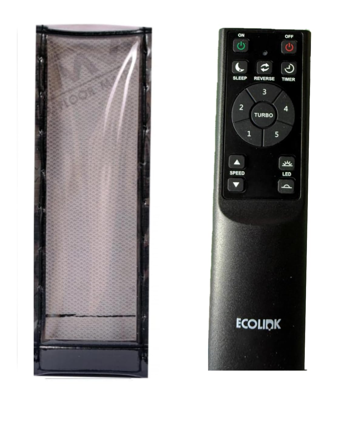 lunagariya®, protective cover compitable for ecolink fan remote control, pu leather cover holder black (before placing order,please check the product dimensions)