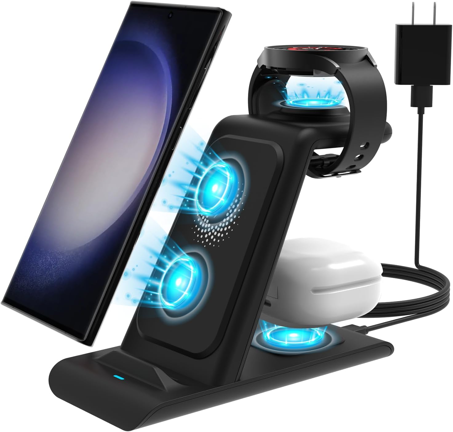 Upgraded Wireless Charging Station Compatible for Samsung Wireless