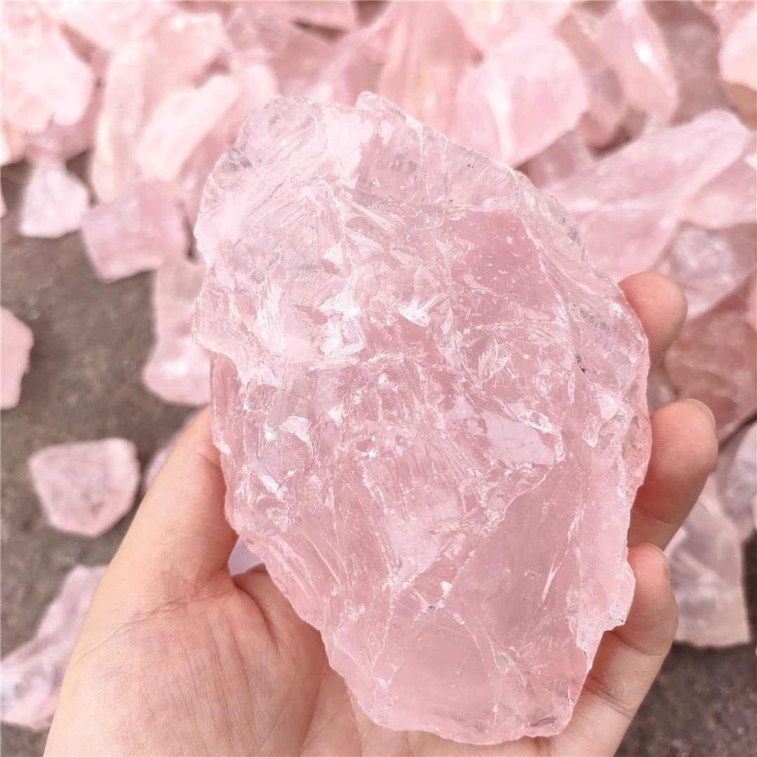 Quartz rose naturel pierre brute contre le stress intérieur pour harmonisation Reiki