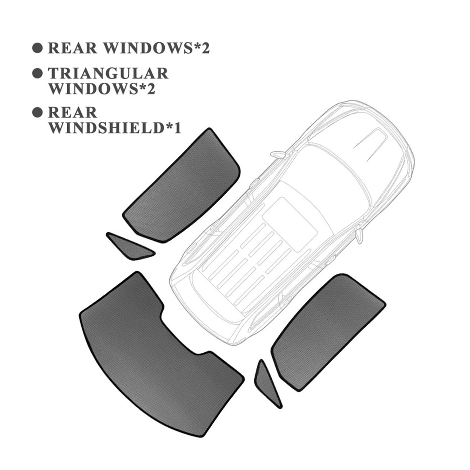 Parasol Ventanas Parasoles Coche Parasol Magnético para Parabrisas Delantero, Cortina para Ventana Lateral Trasera, para Suzuki para Grand para Vitara JT 2006-2015(Rear 5PIECE)