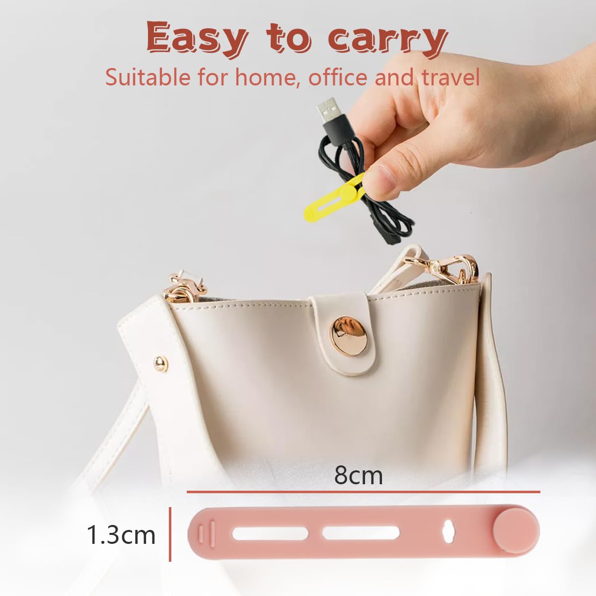 Nuanchu Siliconen kabelbinders, herbruikbaar, verstelbare riemen, multifunctionele oplaadkabelorganizer voor het bevestigen van oplaadkabels, draden (10,5 cm, zwart), 40 stuks