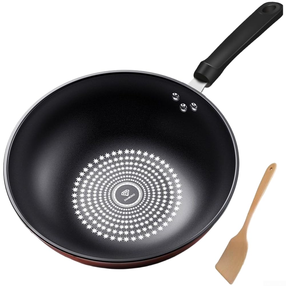 Diamond antiaderente wok 30 cm compatibile con induzione (A-32 cm)