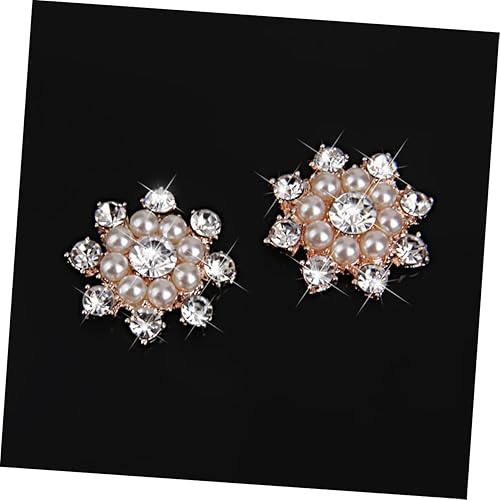 Miniatura 9 de EXCEART 20 piezas de accesorios de diamantes de imitación decoración de la mano decoración de perlas adorno de la boda artesanía adornos de flores