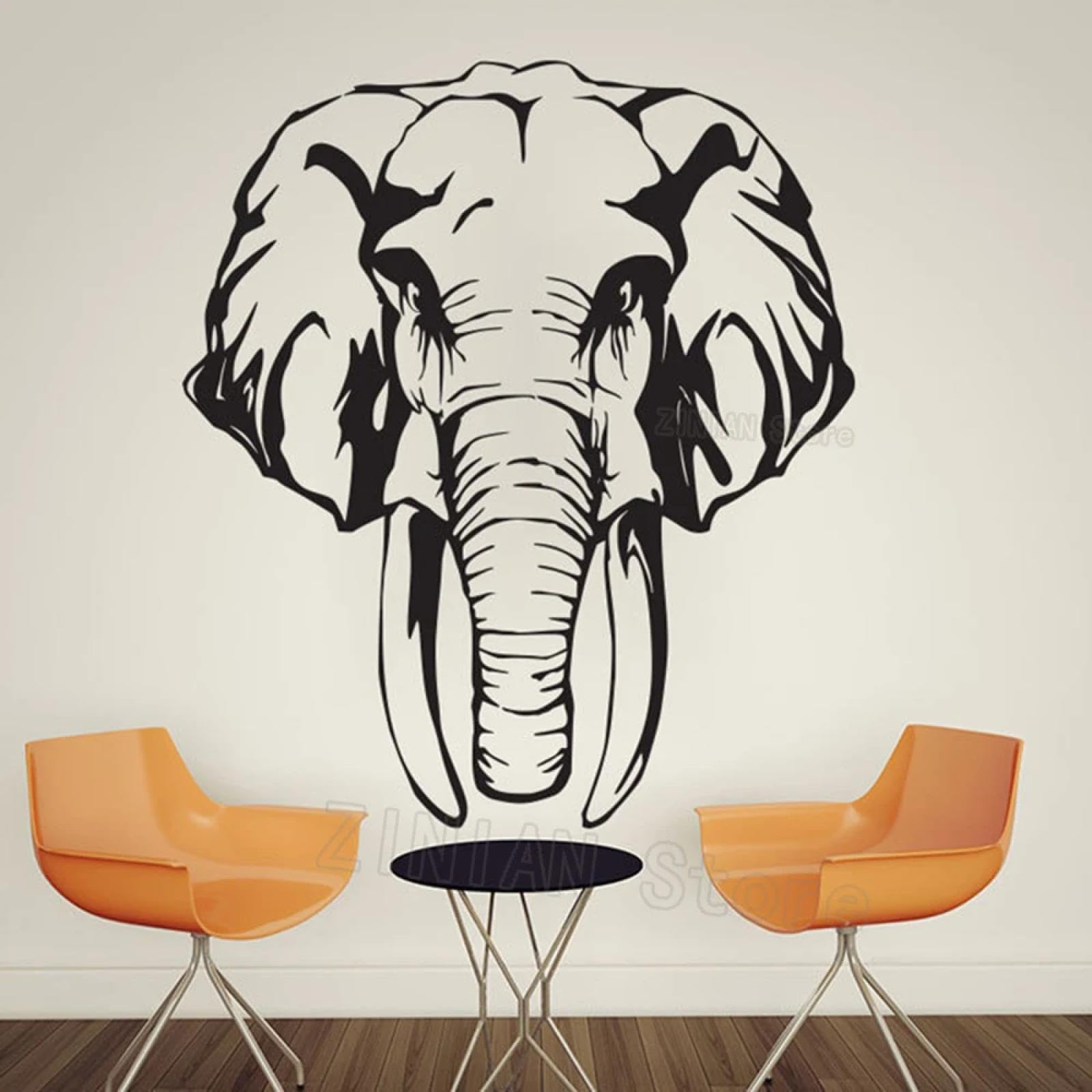 WEIMEIJIE Elephant wall Stickers, Living Room Decorations, Animal Stickers, African Boys and Girls, Nursery Children's Room Decals