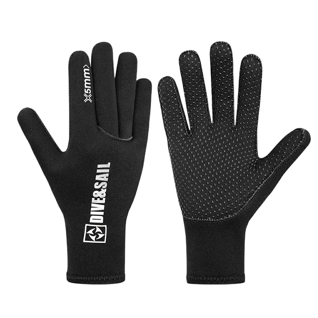 ICDKOYK DIVE SAIL Diving Gloves 5MM Warm Glove Coldproof Anti-scratch Water Sports Hand Protection Thermal Accessories,S
