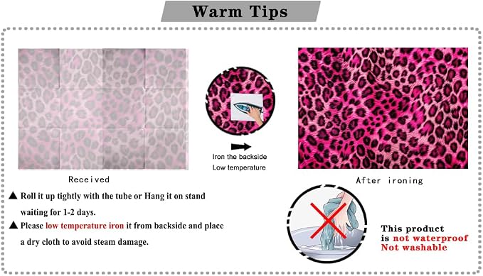 Fondo fotográfico estampado leopardo rosa 7x5 ft miniatura 7