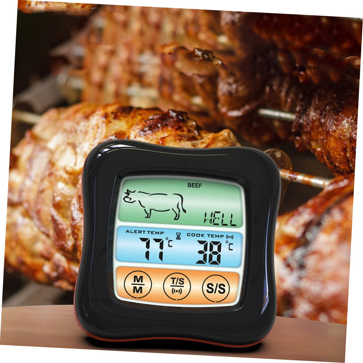 Termómetro Digital Táctil Temporizador para Cocina y Barbacoa