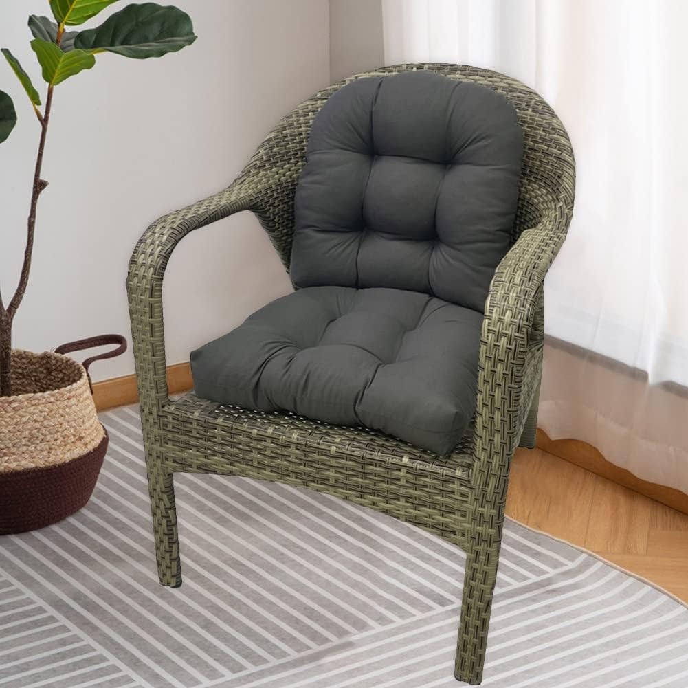 DLLDLGG Lot De 2 Coussins De Chaise D'extérieur 48,3 X 48,3 Cm, Imperméables, Pour Meubles De Terrasse, Coussins De Chaise De Terrasse, Coussins De