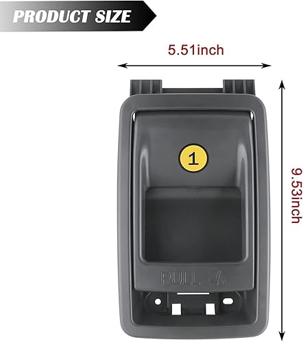 Miniatura 4 de TQPONLY Manija de liberación de cierre de asiento plegable, compatible con Toyota Sienna 11-20  Reemplaza 75220 72909-08011 (gris)