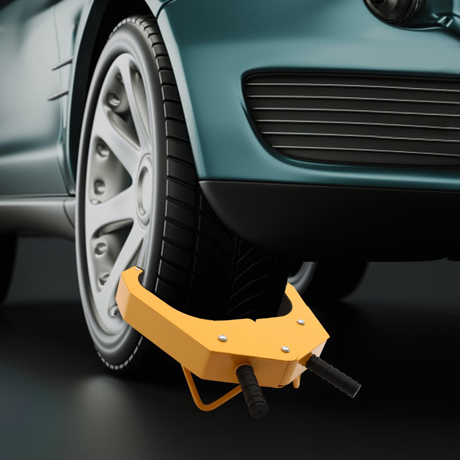 Sabot de roue universel, jaune clair, pour voiture, SUV, remorque, 40 x 28 x 13,5 cm