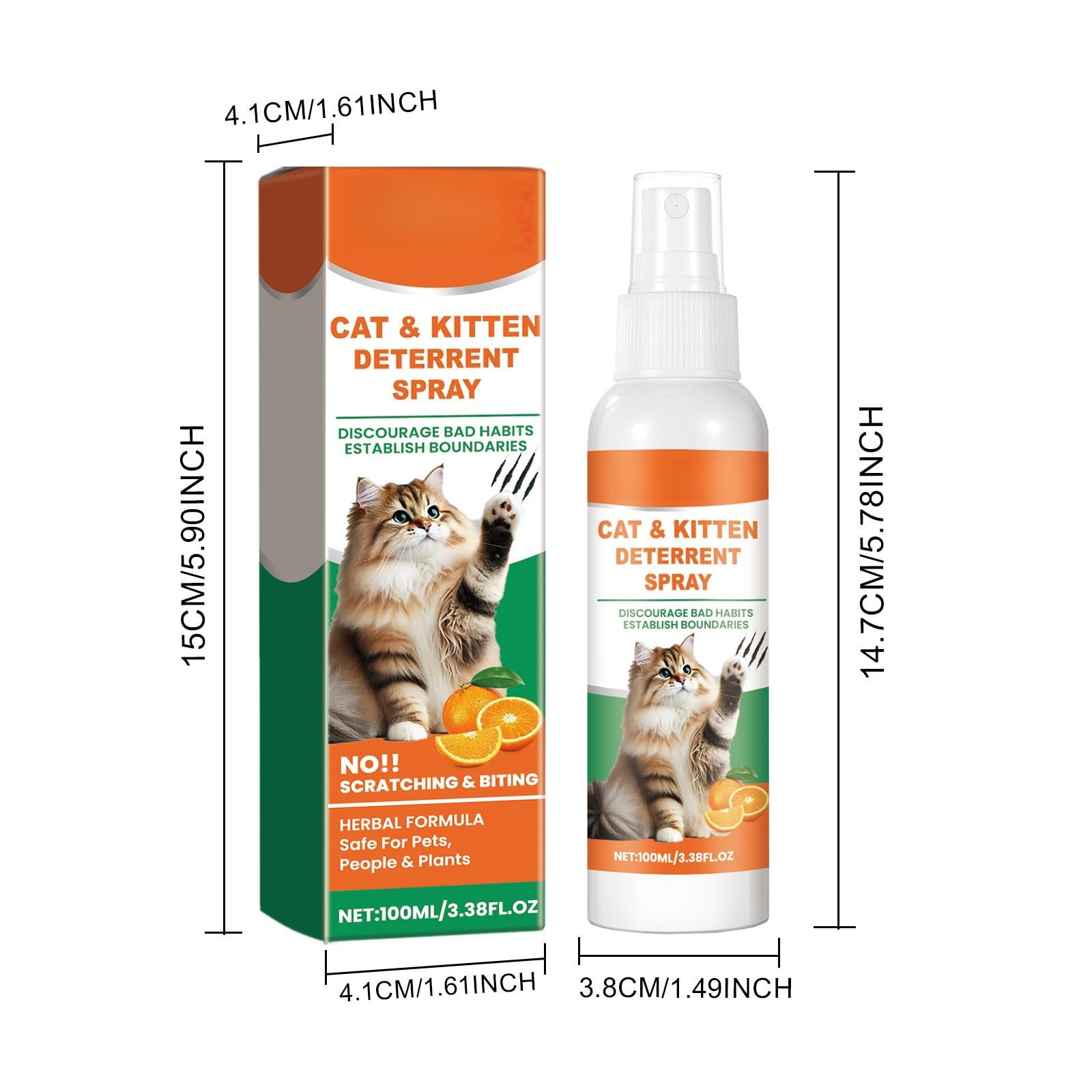 Générique Spray Anti Griffure Chat, Spray D'entraînement Chat, Protecteur de Meubles Contre Les Rayures de Chats pour Chats, Chiens, Intérieur et Extérieur, Canapé, Porte, Tabl 100 ML