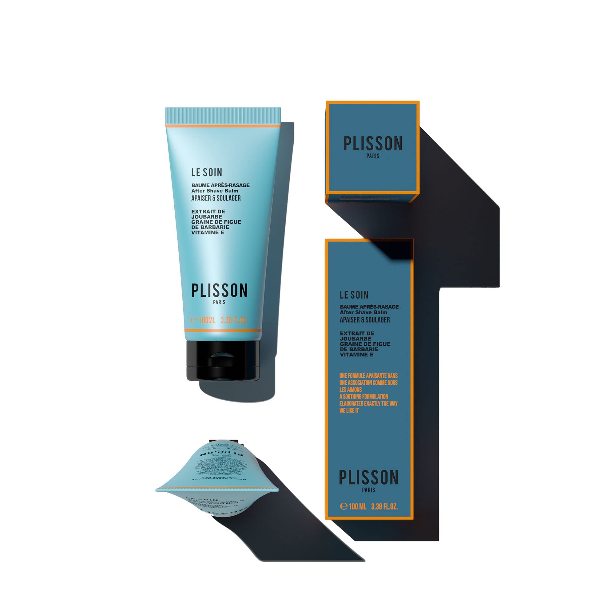 Plisson - Balsamo dopo barba naturale - tutti i tipi di pelle - 97% di ingredienti di origine naturale, pensiero selvatico, Sembarbarbarbaro, grano di fico d'india e aloe vera - fabbricazione francese