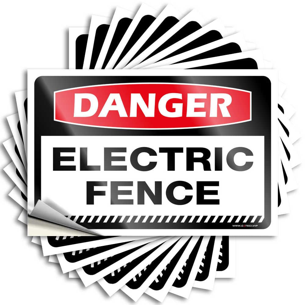 Teen Room Decor Alcohol Stickers - Danger Electric Fence Bottle Waterproof Vinyl Sticker(6X9CM)