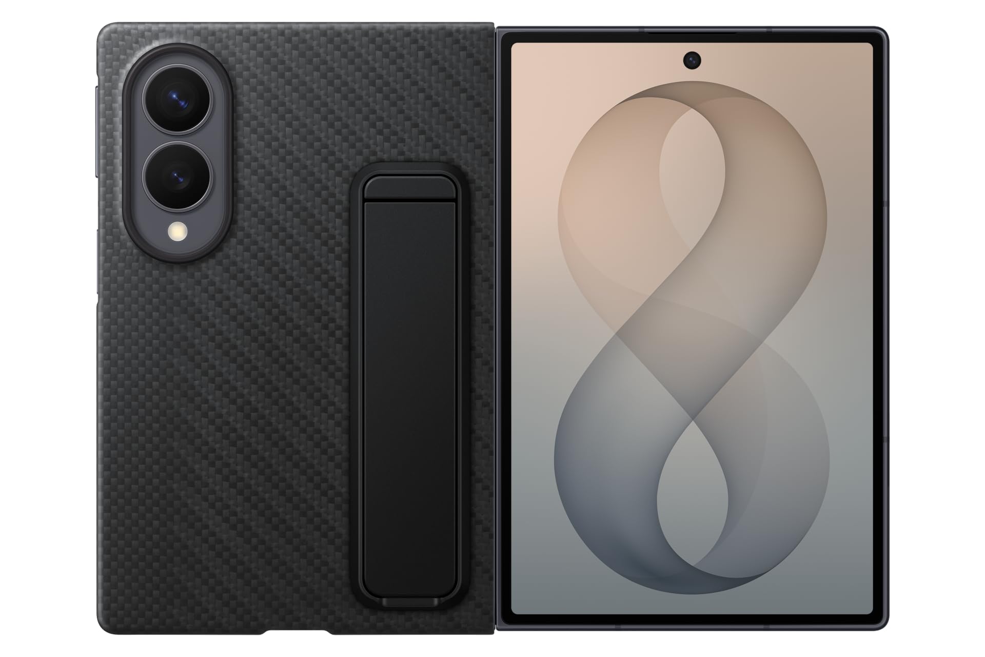 Samsung Coque Galaxy Z Fold8 Noire avec Support Carbone Officiel