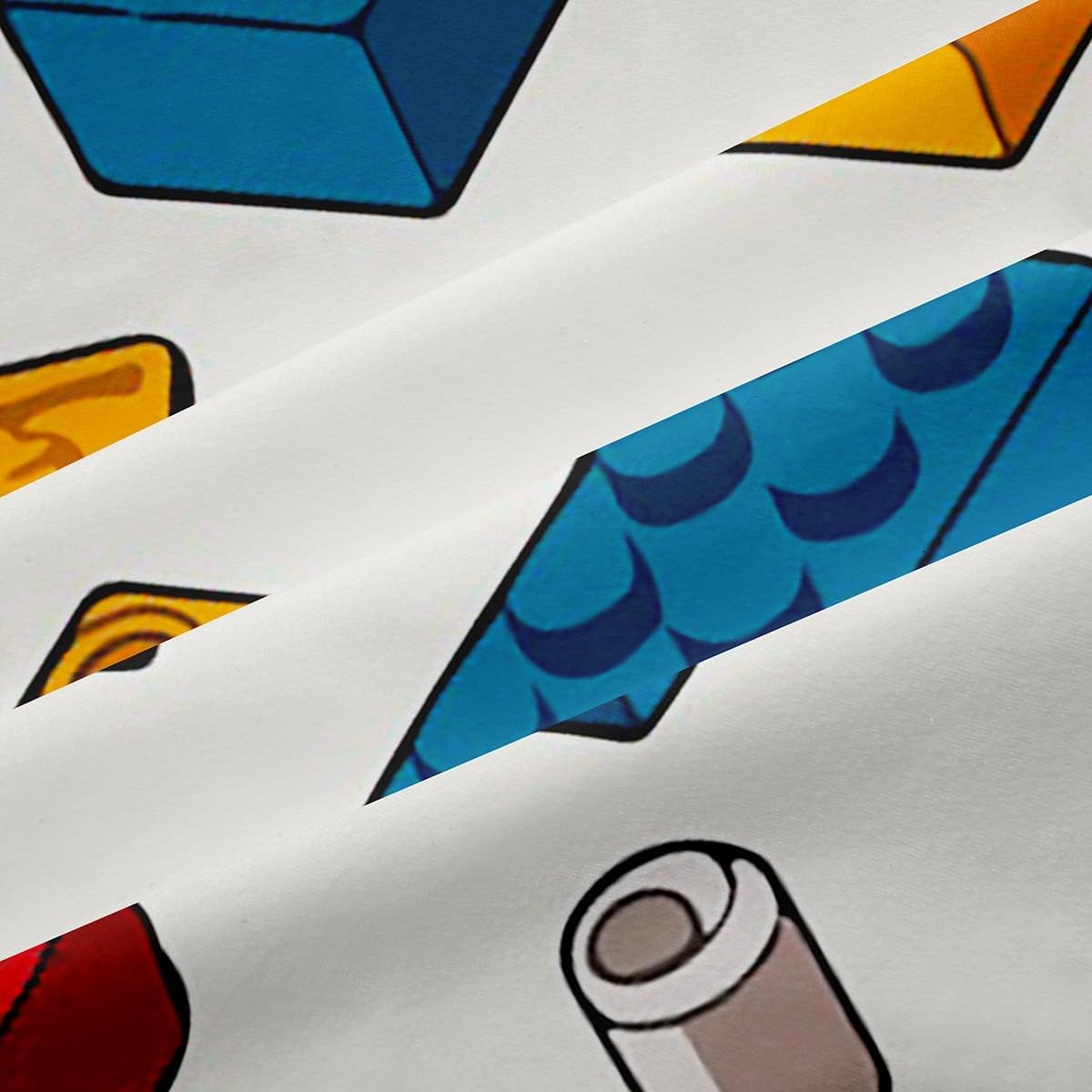 Feelyou Building Blocks Curtains for Bedroom Living Room (2 Panels, 38 x 45 Inch) Kids Toy Brick Blackout Curtains Gaming Games 30%-50% Room Darkening Blackout Curtain Colorful Window Treatments