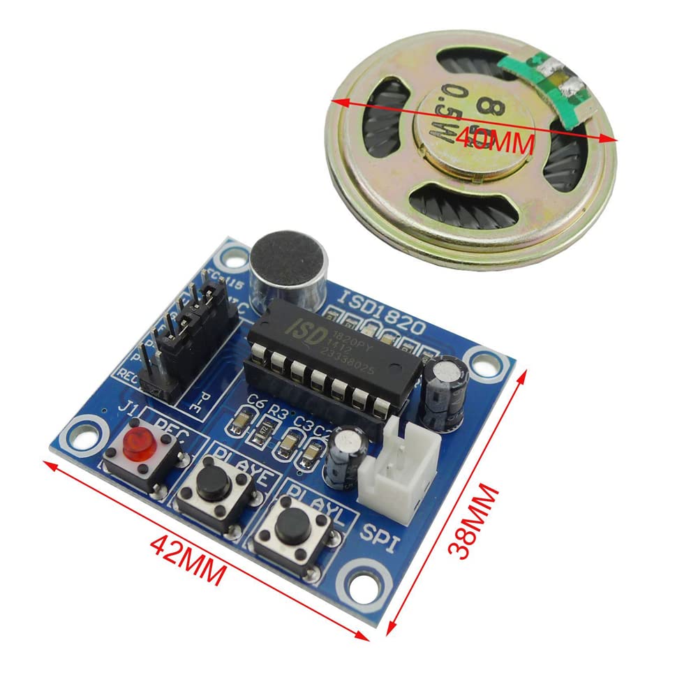 3PCS ISD1820 Ton Sprach Aufnahme Wiedergabe Modul mit Mic Mikro Schall Audio Lautsprecher