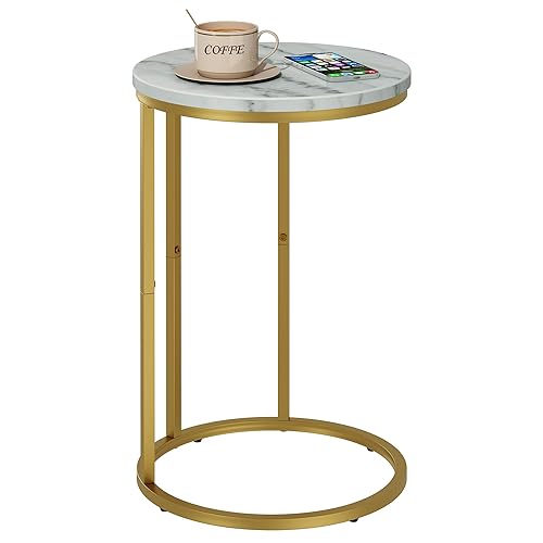 Function Home C Table End Table, Marble C Shaped Sofa