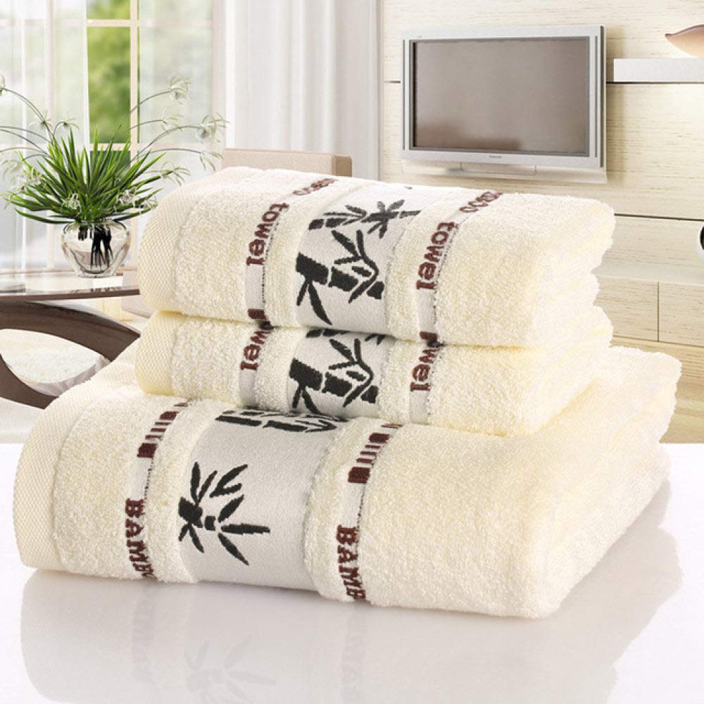 Serviettes en fibre de bambou de luxe blanche 34x75cm pour salle de bain