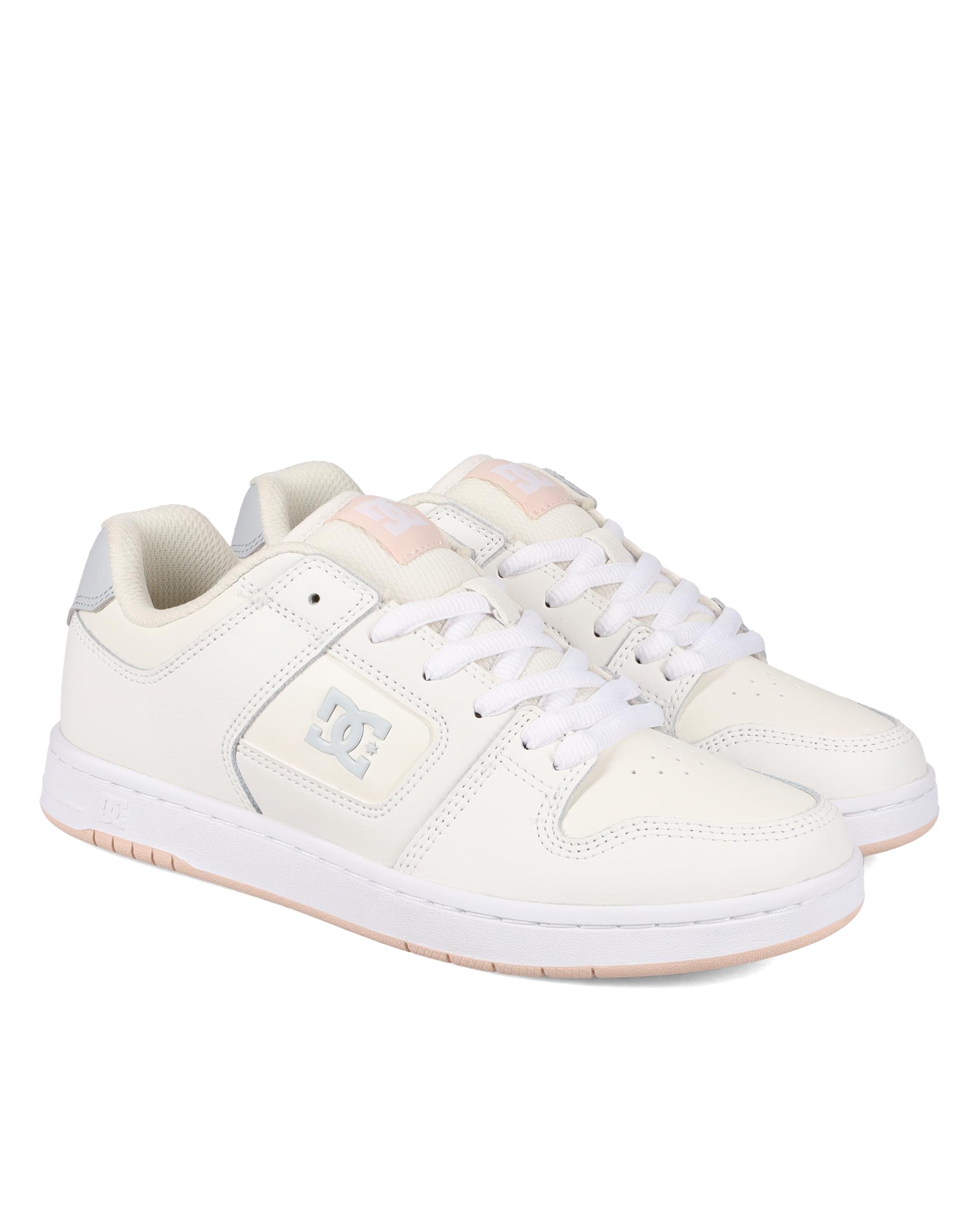 DC Shoes Women's Manteca 4 Sneaker, Lily White/Grey/Blush, 6