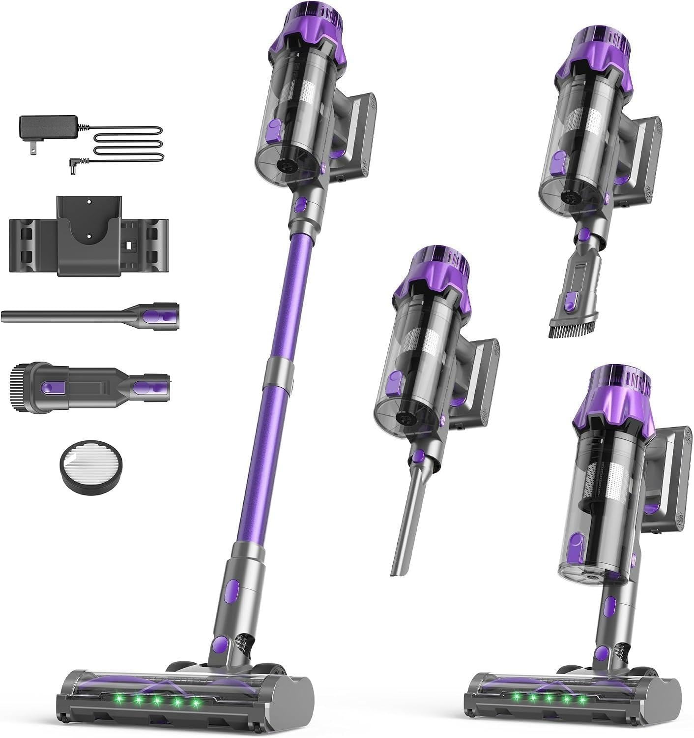 Cordless Vacuum Cleaners for Home, 55Kpa Suction