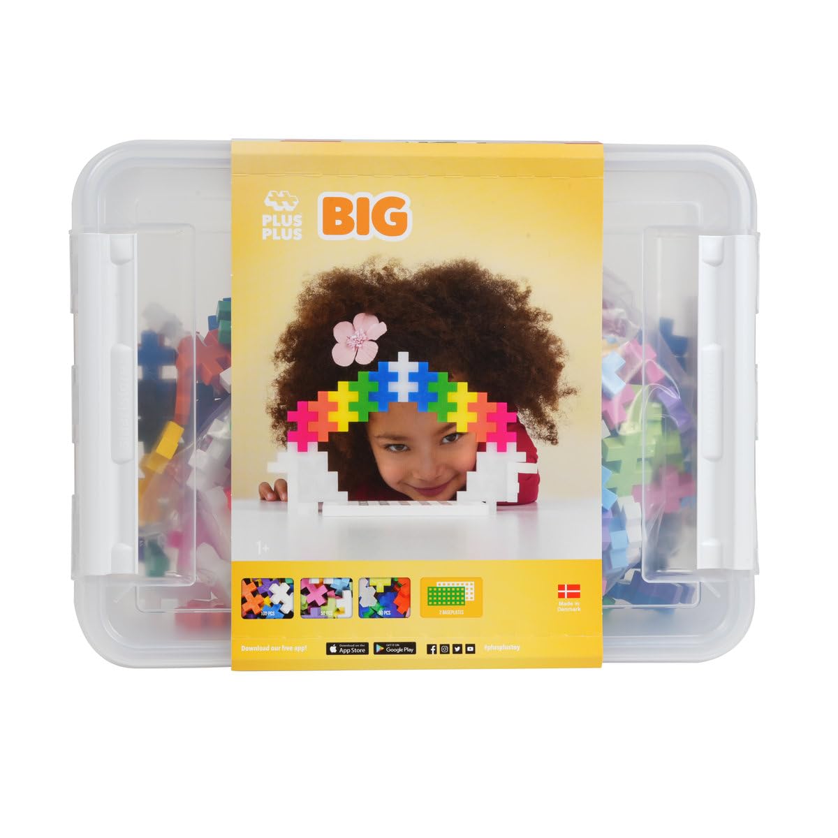 Plus-Plus 9603413 Big Box kreatywne klocki konstrukcyjne, genialna zabawka konstrukcyjna, 200 części