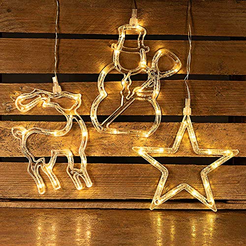 Lumières festives étoilées de Noël - Guirlande lumineuse à piles - Pour sapin de Noël, fête, mariage, jardin, chambre à coucher, décoration de Noël - Blanc chaud Cover