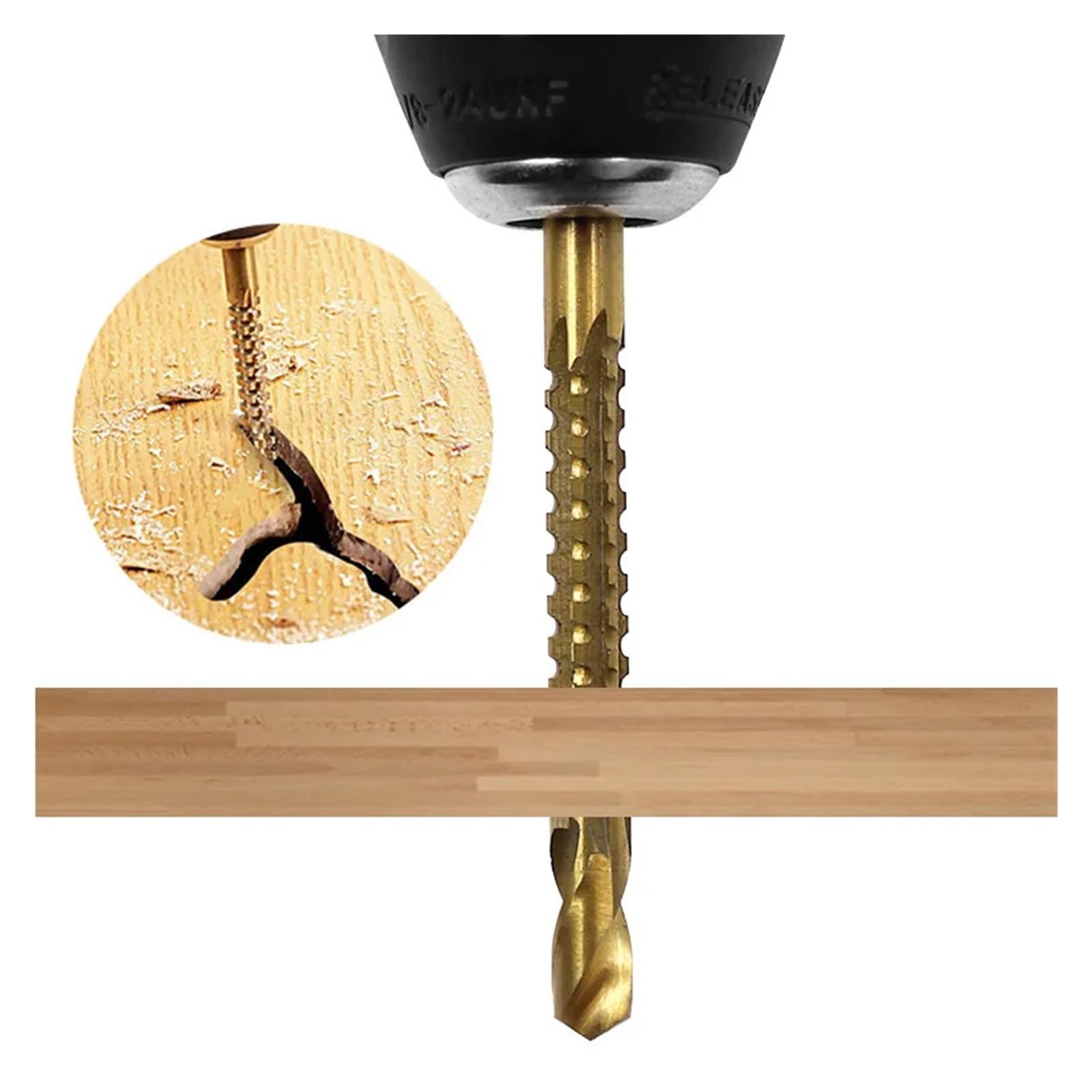 6 sztuk/7 sztuk wiertło stopniowe HSS Bit prosty rowek powlekany stożek otwór Cutter automatyczny punktacz spiralny wiertło kręte (Material : 6PCs without box)