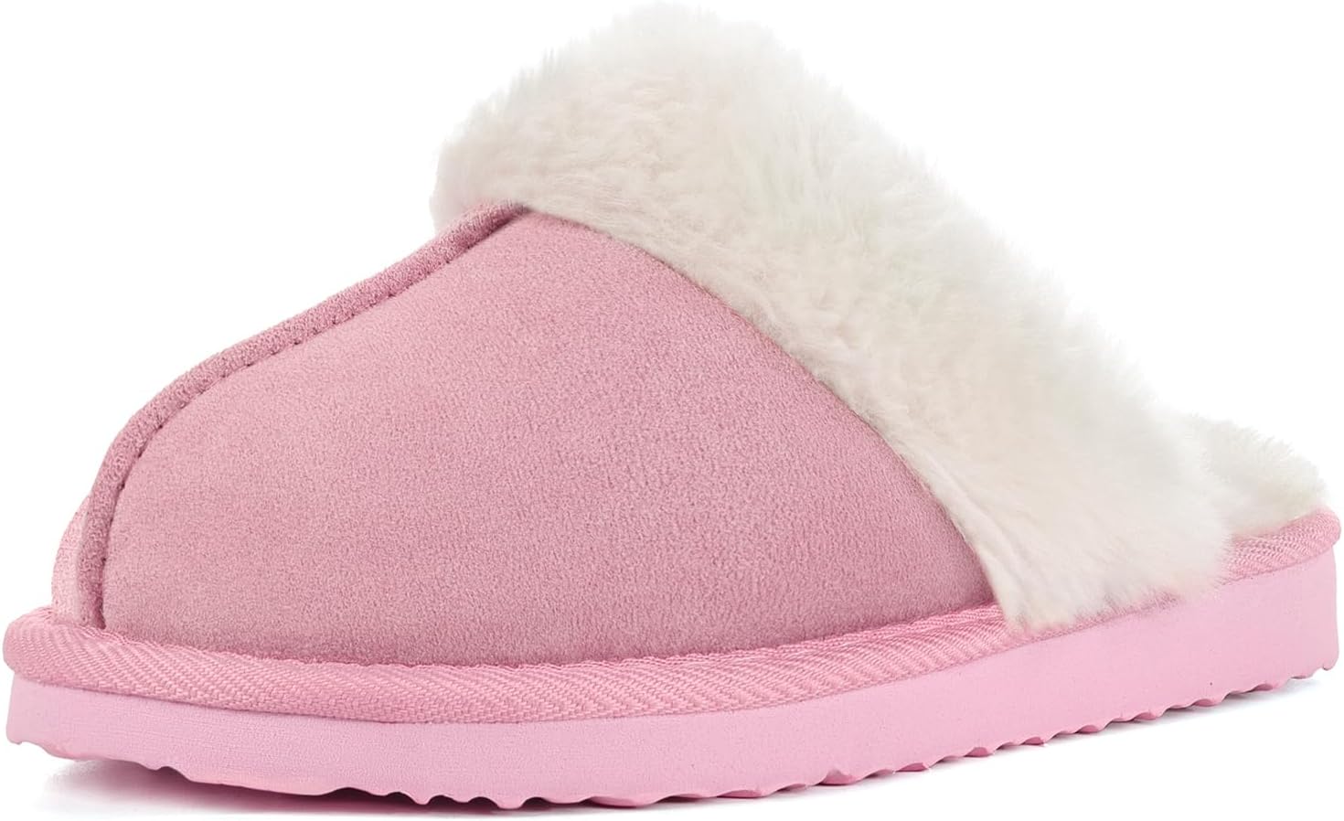 OOW Kids Slippers Girls Boys Fuzzy Memory Foam House Slippers Winter Warm Plush Lined Home Shoes Soft Bedroom Indoor Outdoor