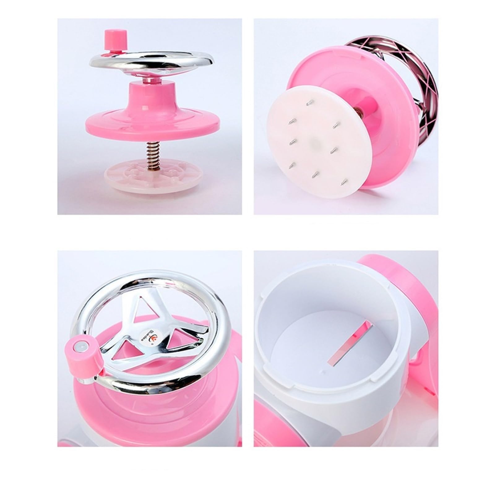 Blatowa kostkarka do lodu, Ręczna Kruszarka Do Lodu Wielofunkcyjna Przenośna Mini Maszynka Do Golenia Lodu I Maszyna Do Kruszenia Lodu(Pink)