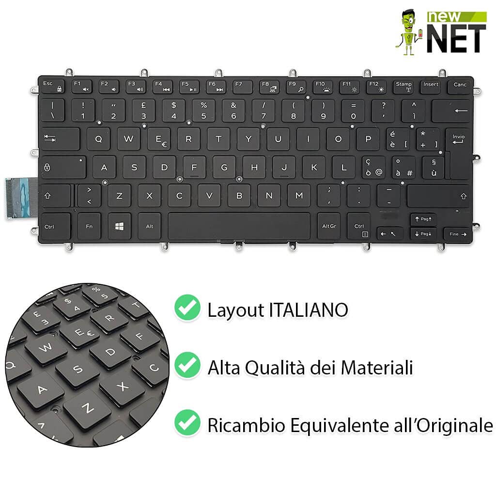 new net Keyboards - Tastiera Italiana Compatibile con Notebook dell J8YTG 0J8YTG P69G P69G001 P83G P83G001 P58F P58F001 P70F P70F001