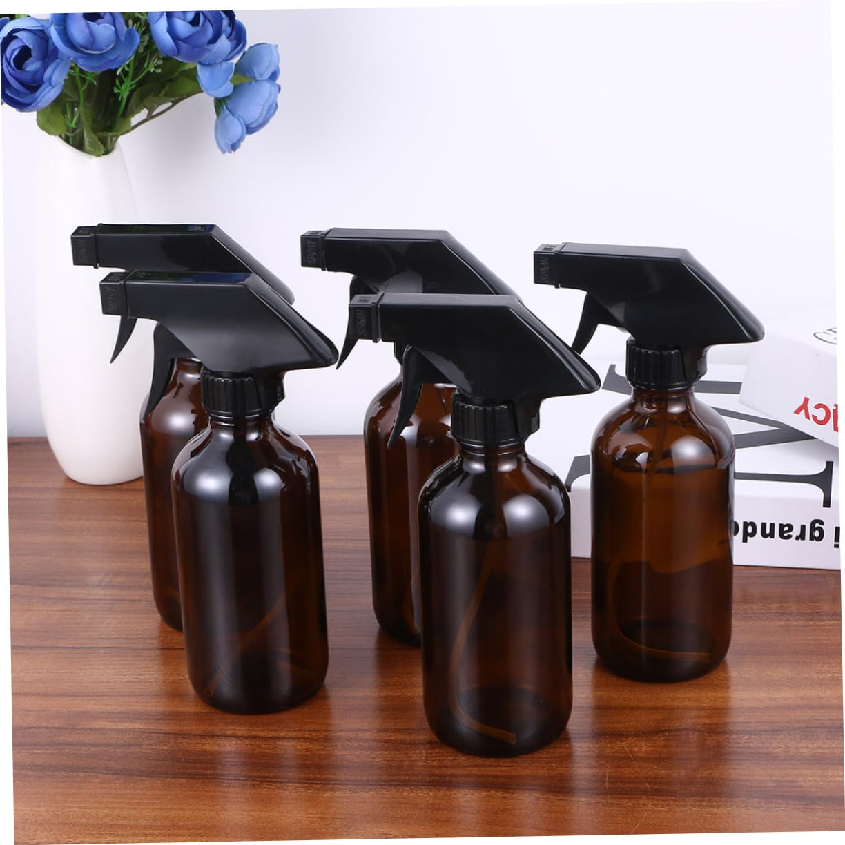 4 Stück 250 Ml Braune Sprühflaschen Aus Glas Nachfüllbare Glas Sprühflaschen Für Flüssigkeiten Aromatherapie Und Pflanzenpflege Mit Sprühkopf