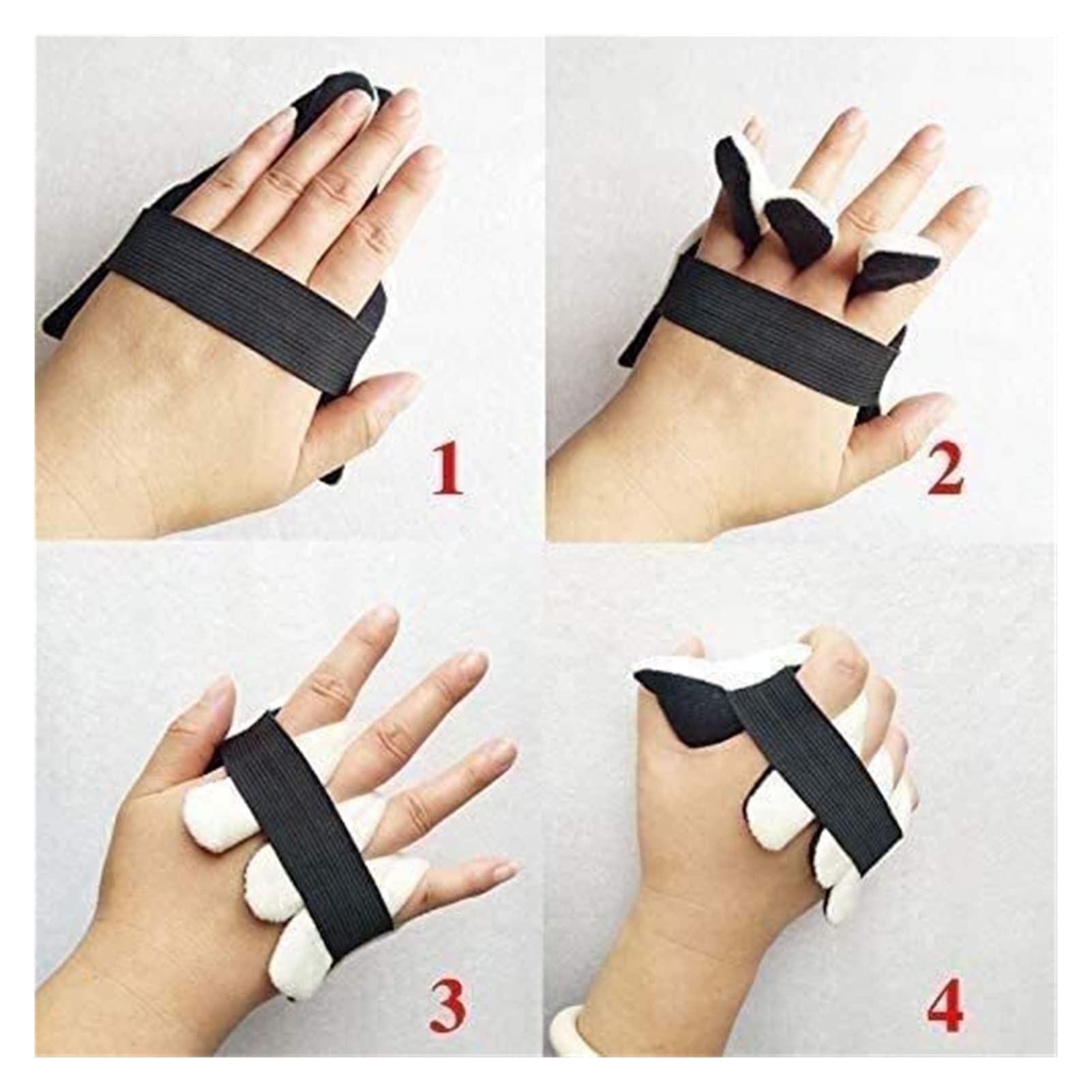 Corrector de juanetes Protector separador de dedos Separador de dedos Cono de rehabilitación de dedos con separador de dedos, dedos separados de algodón, ayuda para manos y dedos para contracturas y