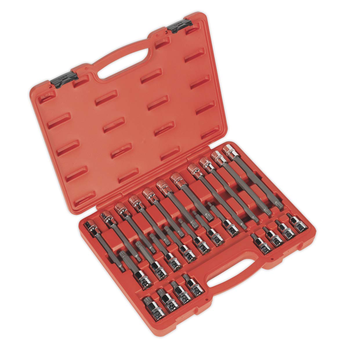 Sealey Spline Socket Bit Set 26 Piece 1/2"" Square Drive Spline Bit & Socket Set