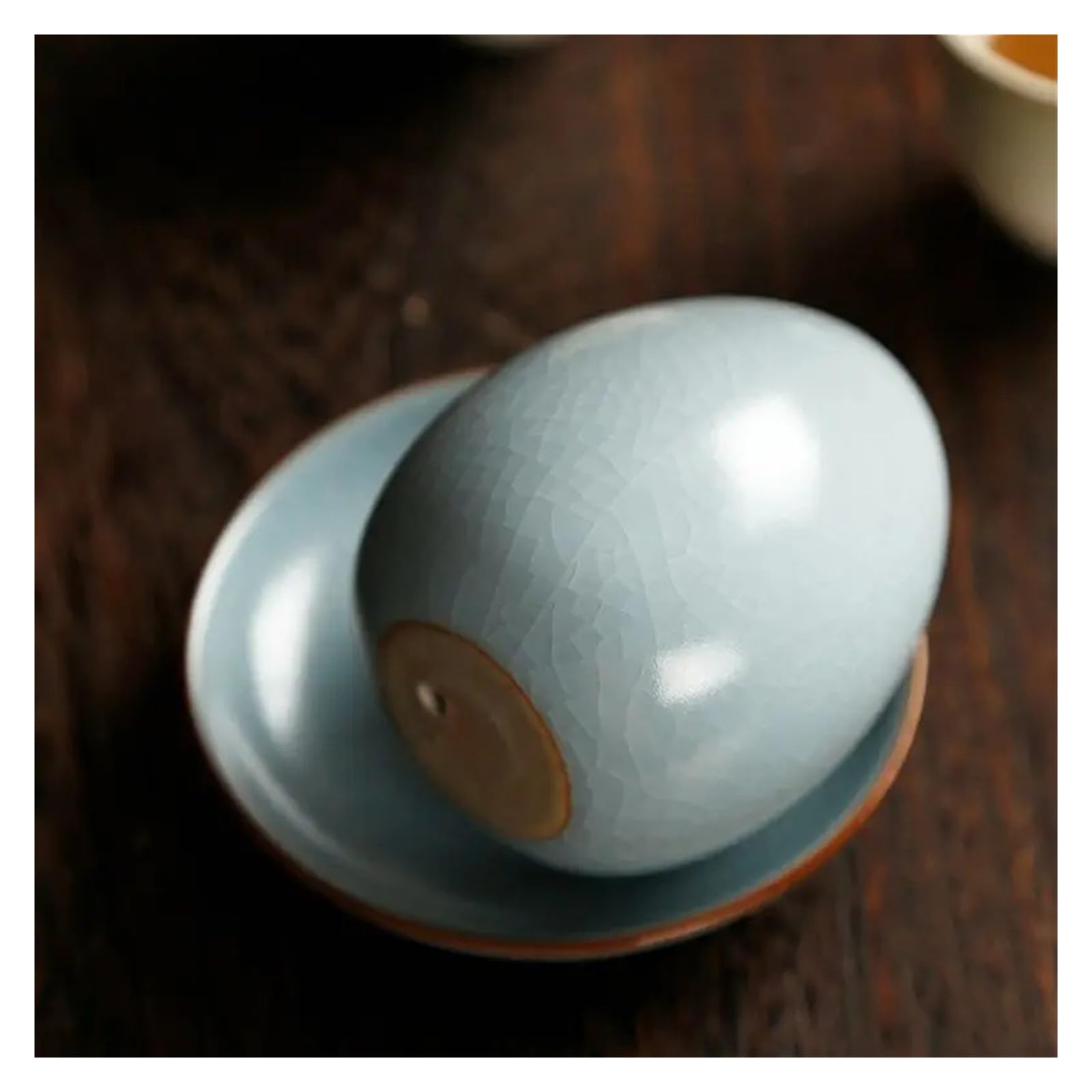 Ru Kiln Crackle Tea Pet, huevo de té de cerámica nutrible