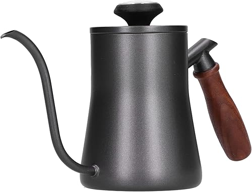Hervidor de café para respirar a mano, boca fina, acero inoxidable con utensilio para máquina de 18.6 fl oz, hervidor de agua para verter sobre