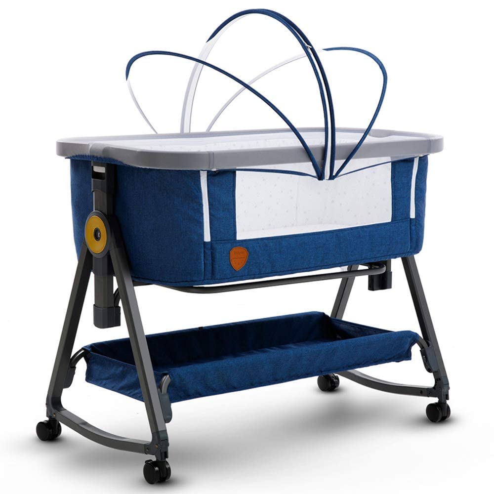 Amazon.co.jp: 2024 ベビーベッド aortd 添い寝 折りたたみ ハイロー  