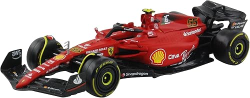 Bburago Ferrarii F1-75#55 Sebastian Vettel 2022 1/43 Modelo de coche fundido a presión 36832