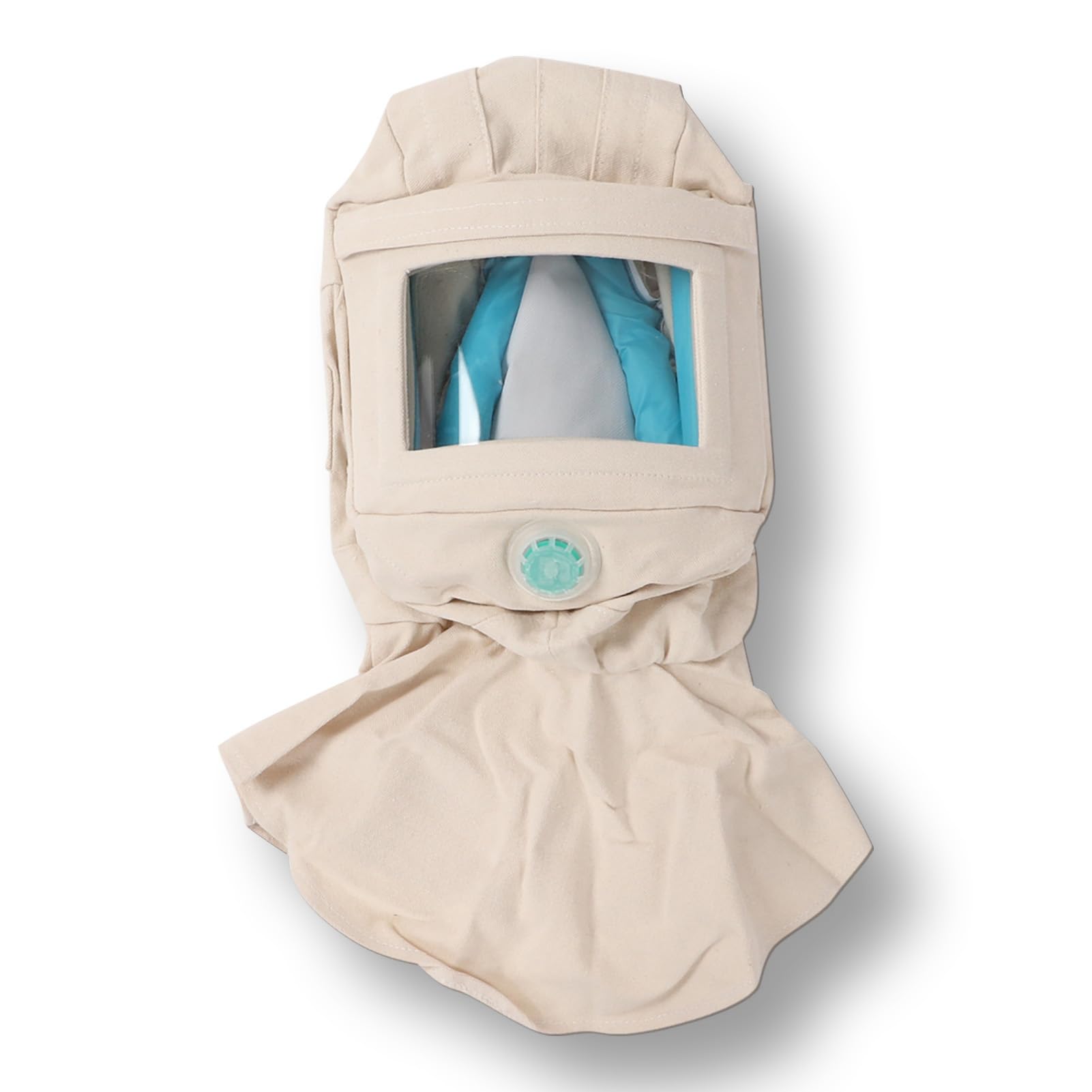 Sabbiatura Cappuccio Casco per sabbiatura con design di ventilazione e vetro trasparente, casco per sabbiatura antipolvere con protezione per il collo, adatto per sabbiatura e lucidatura