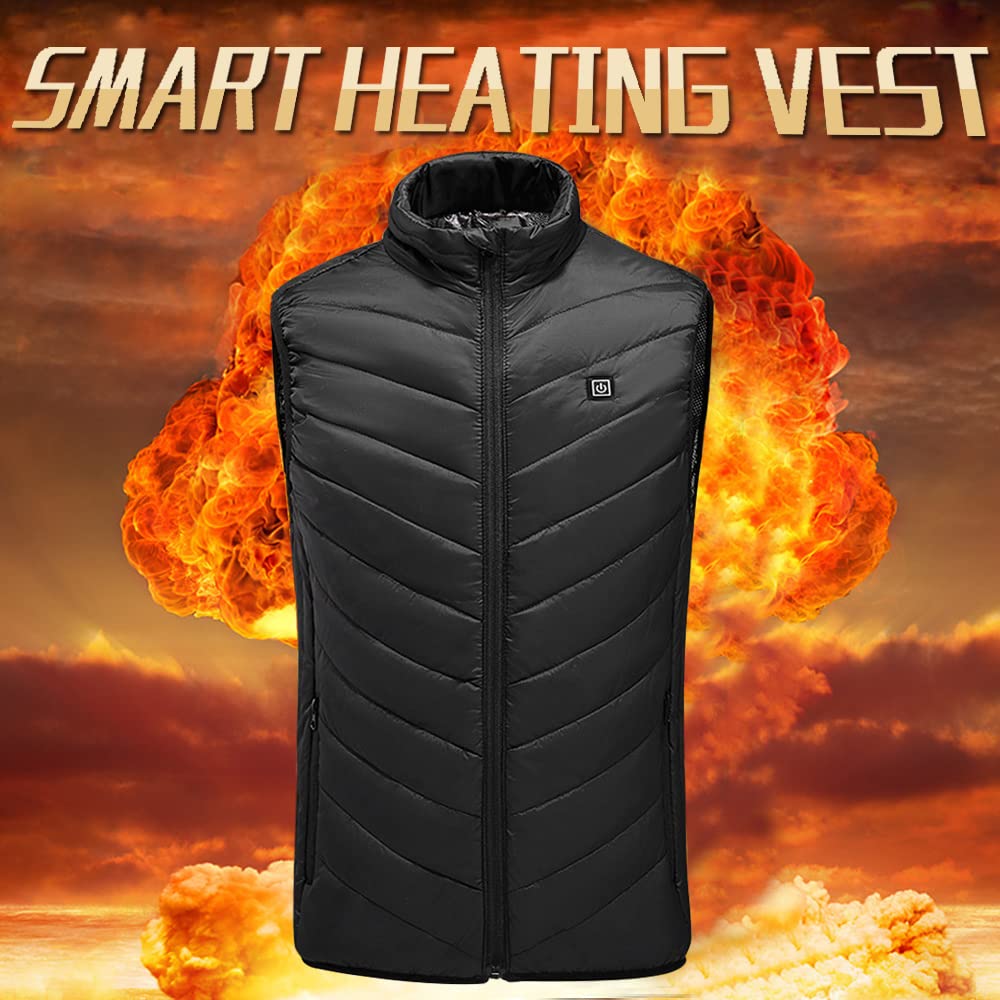 Chaqueta Calefactor Eléctrica USB 3 Temperaturas Ajustable Hombre Mujer Invierno